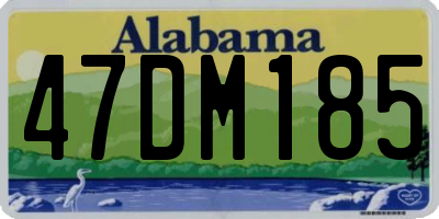 AL license plate 47DM185