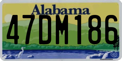 AL license plate 47DM186