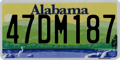 AL license plate 47DM187