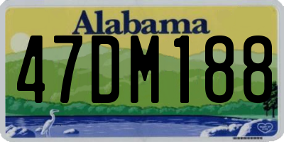 AL license plate 47DM188