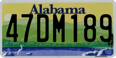 AL license plate 47DM189