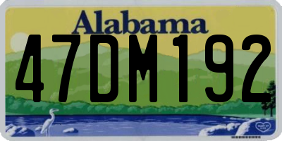 AL license plate 47DM192
