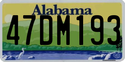 AL license plate 47DM193
