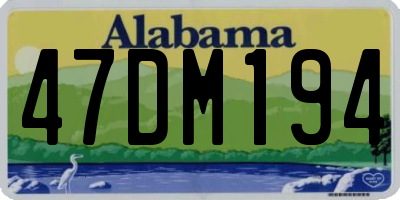 AL license plate 47DM194