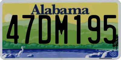 AL license plate 47DM195