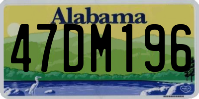AL license plate 47DM196