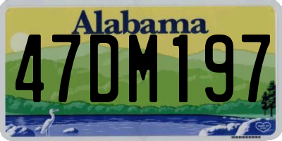 AL license plate 47DM197