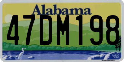 AL license plate 47DM198