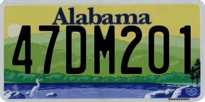 AL license plate 47DM201