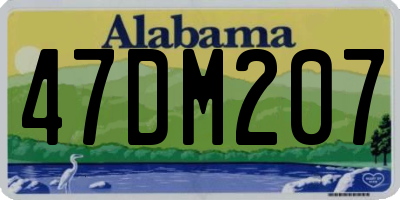 AL license plate 47DM207