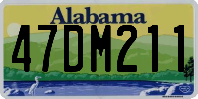 AL license plate 47DM211