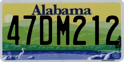 AL license plate 47DM212