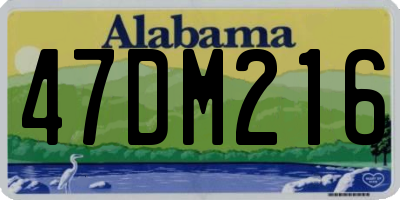 AL license plate 47DM216