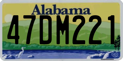 AL license plate 47DM221