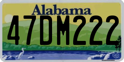 AL license plate 47DM222