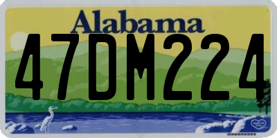 AL license plate 47DM224