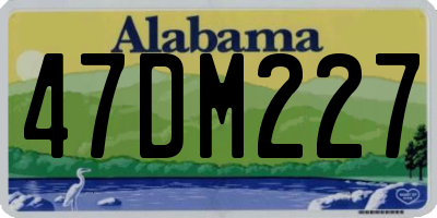 AL license plate 47DM227