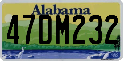 AL license plate 47DM232