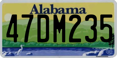 AL license plate 47DM235