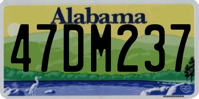 AL license plate 47DM237