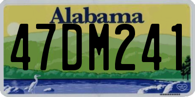 AL license plate 47DM241