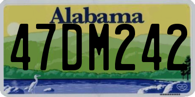 AL license plate 47DM242