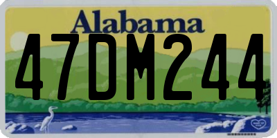 AL license plate 47DM244