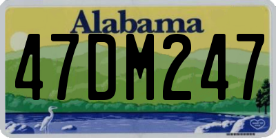 AL license plate 47DM247