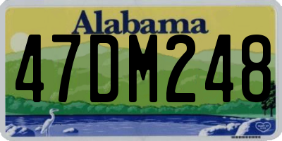 AL license plate 47DM248