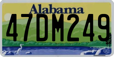 AL license plate 47DM249