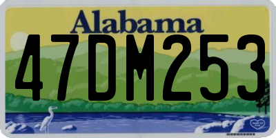 AL license plate 47DM253