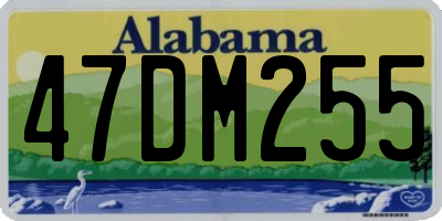 AL license plate 47DM255