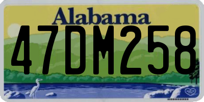 AL license plate 47DM258