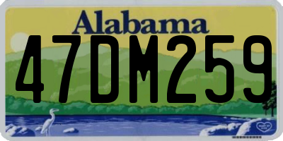 AL license plate 47DM259