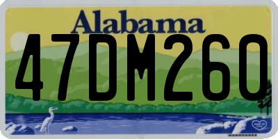AL license plate 47DM260