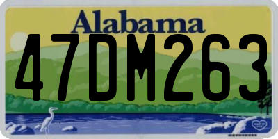 AL license plate 47DM263