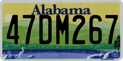 AL license plate 47DM267