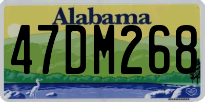 AL license plate 47DM268