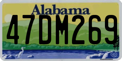 AL license plate 47DM269