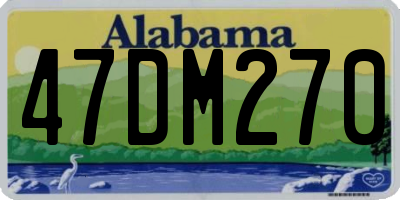 AL license plate 47DM270