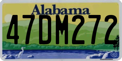 AL license plate 47DM272