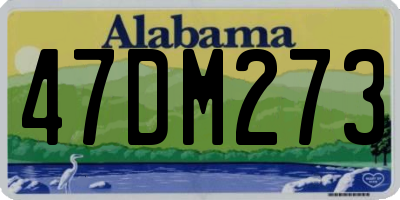 AL license plate 47DM273