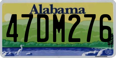 AL license plate 47DM276