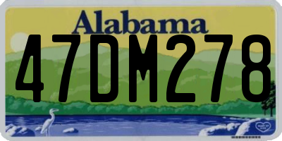 AL license plate 47DM278