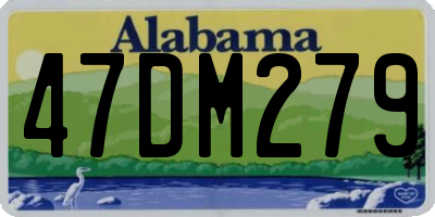 AL license plate 47DM279