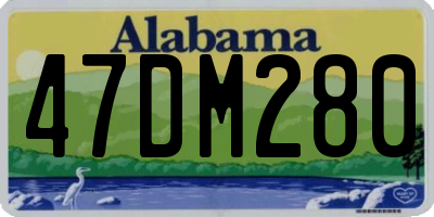 AL license plate 47DM280