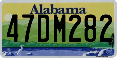 AL license plate 47DM282