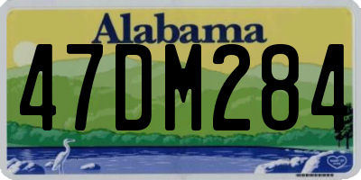 AL license plate 47DM284