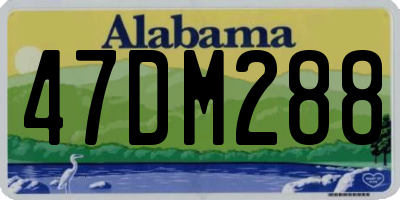 AL license plate 47DM288