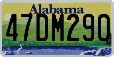 AL license plate 47DM290
